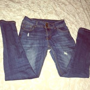 Mid Rise Dark Skinny Jeans